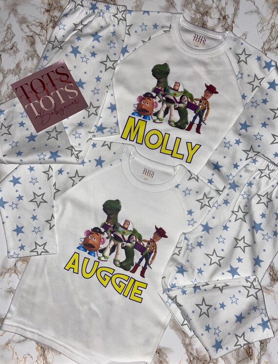Toy Story Style Baby Personalised Pyjamas Birthday Gift Birthday Outfit Toddler Baby Keepsake Loungewear Baby Gift Etsy Canada