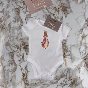 Flopsy Rabbit Baby Rose Personalised Birth Gifts Coming Home Outfits Newborn Baby Gifts Baby Shower Baby Outfits Baby Gift image 6