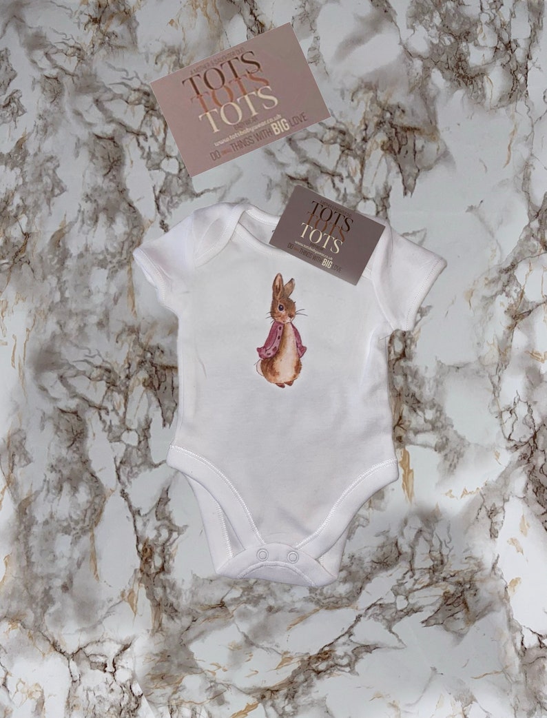 Flopsy Rabbit Baby Rose Personalised Birth Gifts Coming Home Outfits Newborn Baby Gifts Baby Shower Baby Outfits Baby Gift image 6