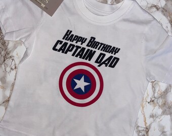 Happy Birthday Captain Dad T-shirt - Father Gift - Daddy - Dad Father Keepsake - Dad Birthday