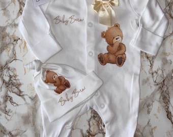 Coming Home Baby Set  - Baby Bear - Birth Gift - Coming Home Outfit - Newborn - Baby Keepsake - Baby Shower - Baby Gift Set