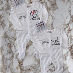 My First Disney Trip - Baby Sleepsuit  - Birth Gift - Disney Outfit - Disneyland - First Holiday - Baby Keepsake - Baby Shower - Baby Gift