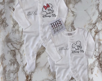 My First Disney Trip - Baby Sleepsuit  - Birth Gift - Disney Outfit - Disneyland - First Holiday - Baby Keepsake - Baby Shower - Baby Gift