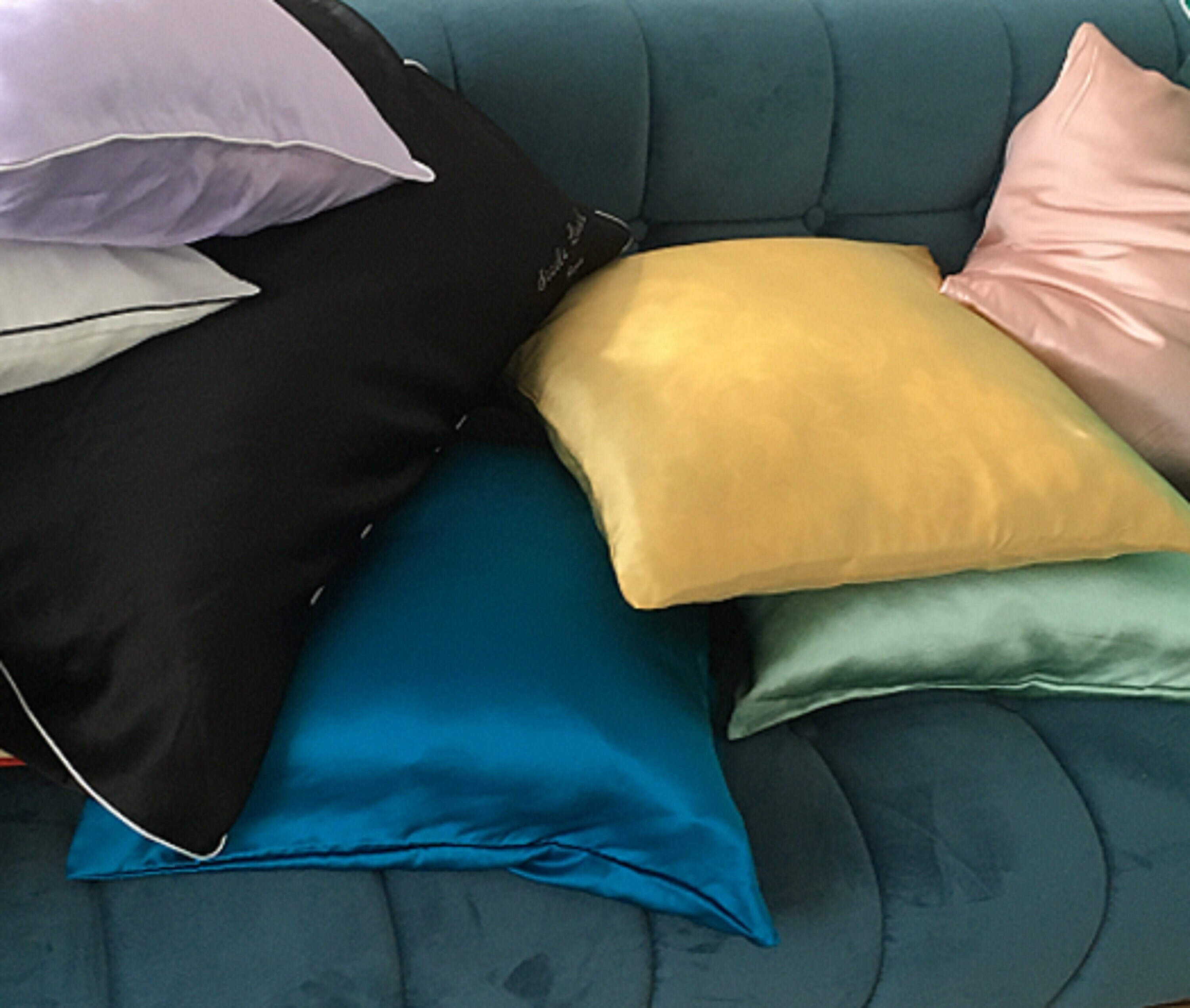 Housses de Coussins en Soie Bio Luxe Fermeture Invisible 50x50