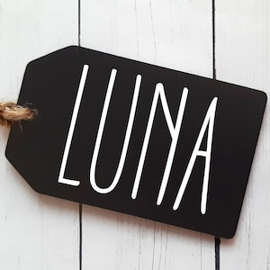 Personalized Black Chalkboard Tag: Gift, Stocking, Basket Labels