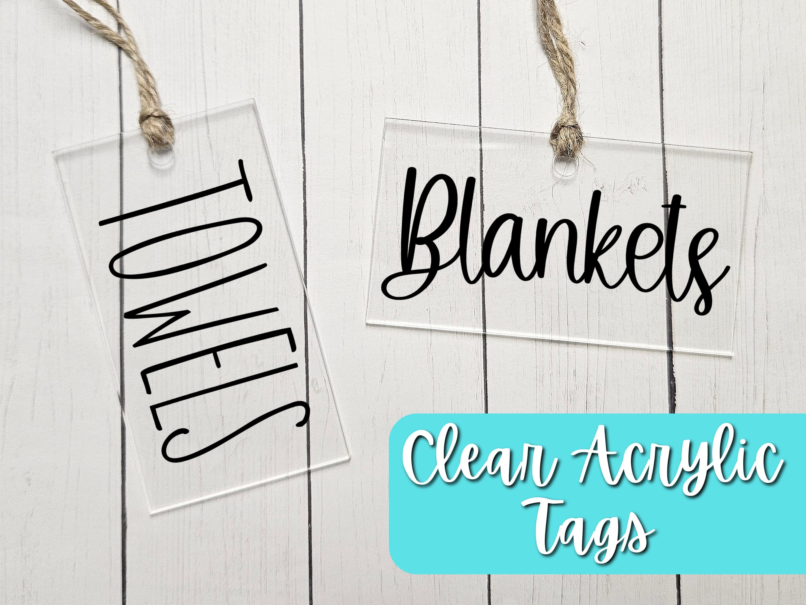 Clear Acrylic Tags 