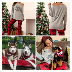 Christmas Matching Pajamas Dog Bandana Family Christmas Etsy