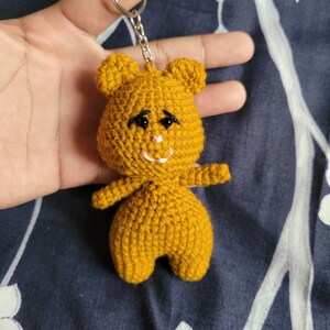 Cute Bear Keychaina | Hand Crochet Keychain | Charm Plush | Amigurumi keyring