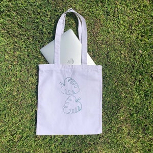 Machine Embroidered Tote Bag|  Handmade Cotton Shoulder Tote Bag | Boho Handbag | Eco Friendly Bag | Tote bag with Zipper | Cute Cotton Bag