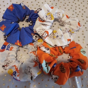 101 Dalmatians handmade hair Scrunchies 100% cotton