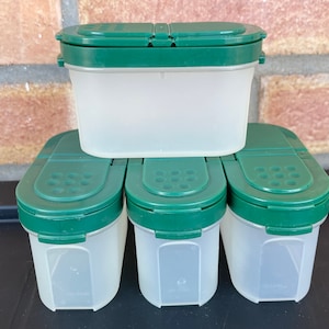 Tupperware Modular Mates Spice Carousel With 12 Shakers 1980s Kitchen  Organization Stackable Pantry Storage Clear Blue 