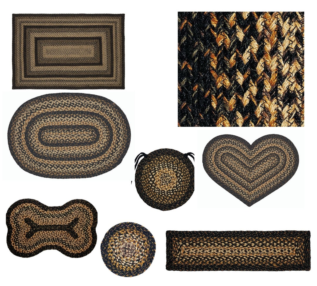 Black Forest Braided Rug & Tabletop Collection BR251 Etsy