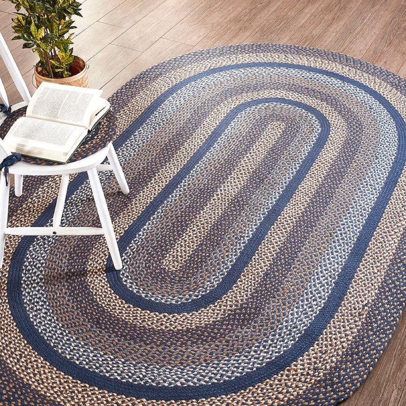 Denim Braided Rug & Tabletop NEW Collection Etsy