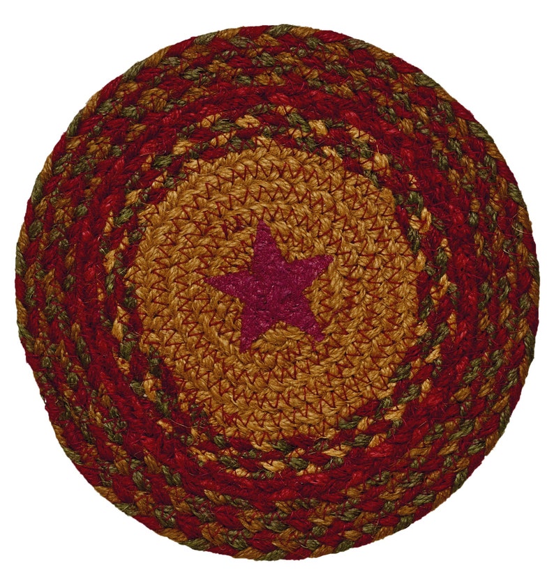 Cinnamon Star Braided Rug & Tabletop Collection Etsy