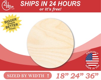 Bigger Better | Unfinished Wood Circle Round | DIY Craft Cutout |
