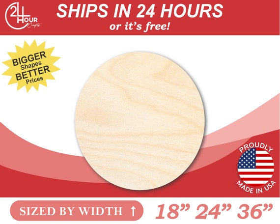 Bigger Better | Unfinished Wood Circle Round | DIY Craft Cutout |
