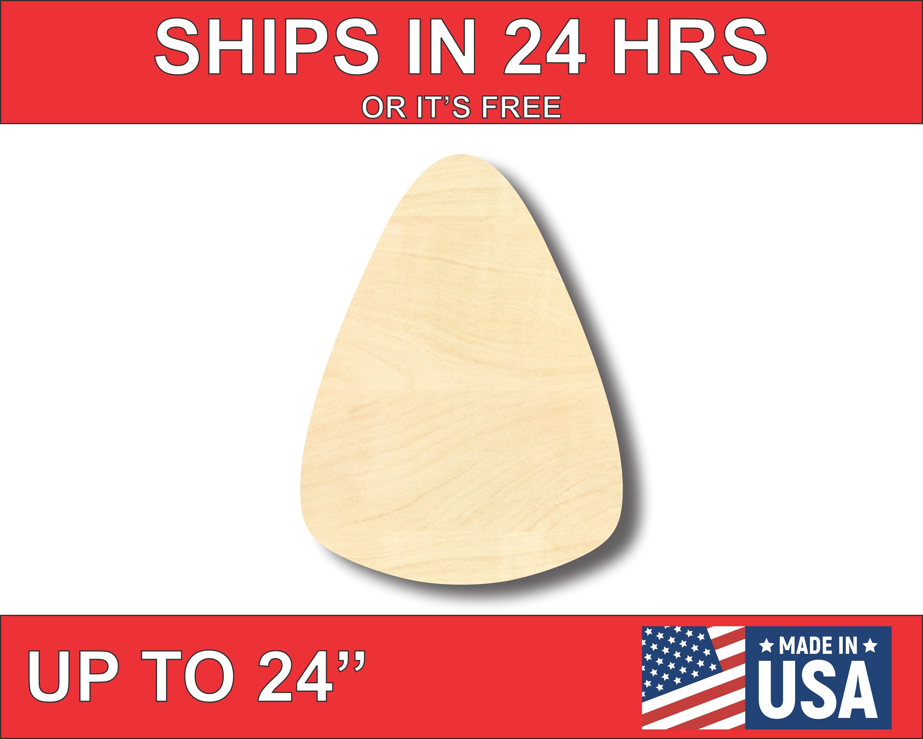 Unfinished Wooden Candy Corn Shape - Halloween - Craft - up to 24&quo…
