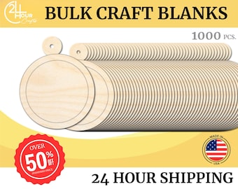 Unfinished Wood Layered Ornament Craft Blanks | Bulk 1000 Piece Pack | 2pc Layered Ornaments | 1/8" Thick Wood Cutouts | 4" or 5" DIY Craft