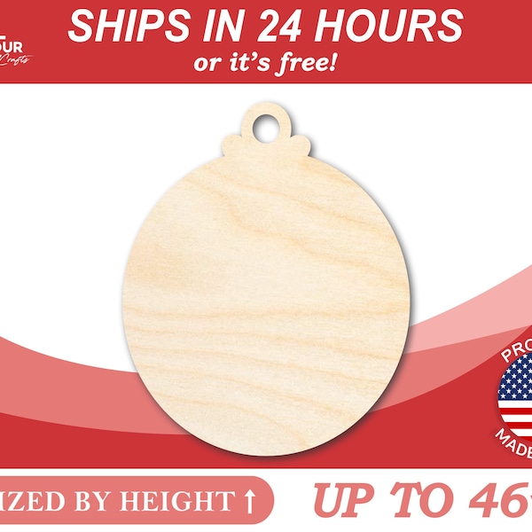 Unfinished Wooden Christmas Tree Ornament Shape - Craft - from 1" up to 46" DIY