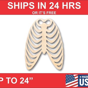 Unfinished Wooden Skeleton Rib Cage Shape Craft up to | Etsy