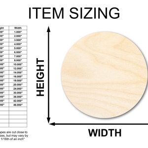 Unfinished Wood Circle Shape Wood Round Birch DIY Craft Blank 1/8, 1/4 ...
