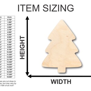 Unfinished Wooden Simple Christmas Tree Shape Craft from 1 up to 46 DIY image 2