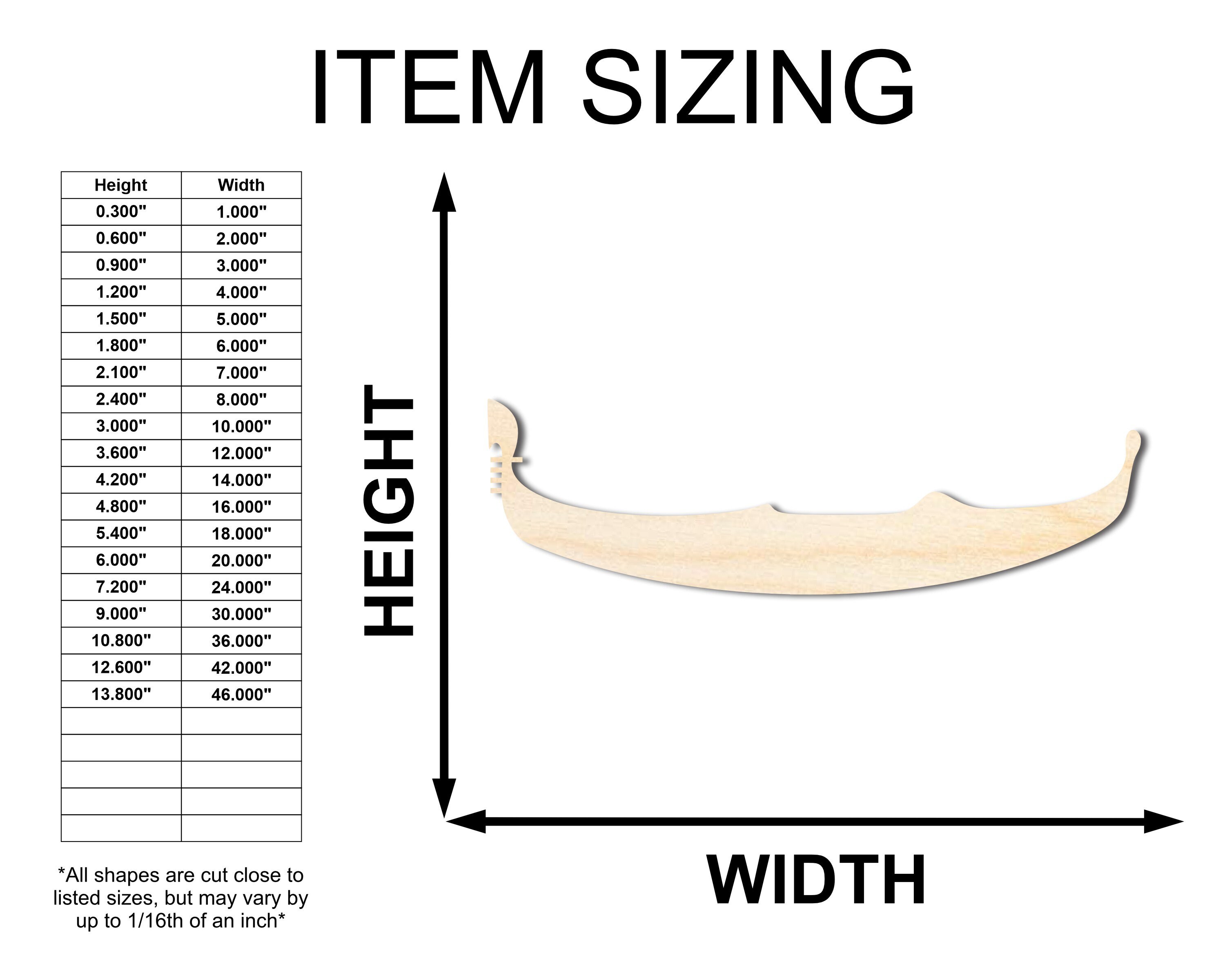 Unfinished Wooden Gondola Wood Shape Venice Italy Craft Etsy