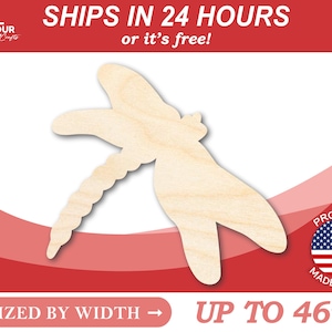 Unfinished Wooden African Dragon Fly Shape - Craft - from 1&quot; up to 46&quot; DIY