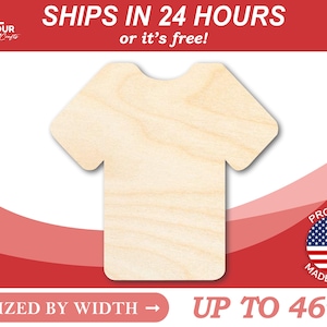 Clothing Shirt - Laser Cut Out Unfinished Wood Craft Shape CLT60 Clothing Shirt - Laser Cut Out Unfinished Wood Craft Shape CLT60