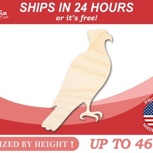 Unfinished Wooden Osprey Shape - Animal - Bird - Wildlife - Craft - from 1&quot; up to 46&quot;  DIY