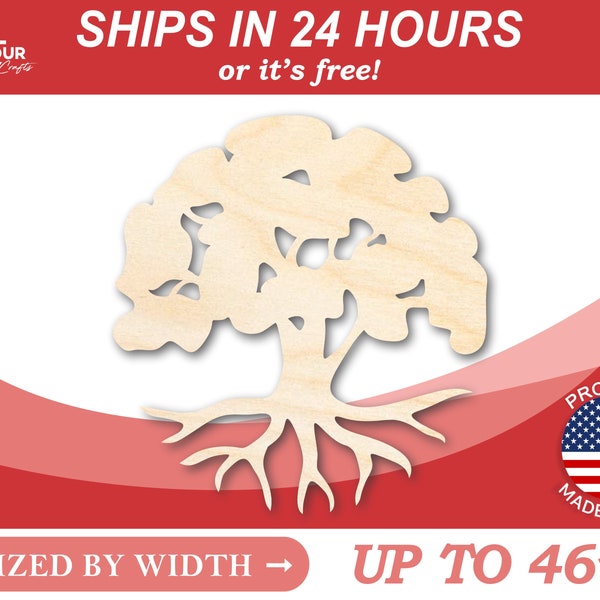 Unfinished Wooden Tree of Life Shape - Nature - Trees - Craft - from 1" up to 46"  DIY