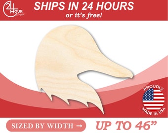 Unfinished Wooden Duck Head Shape - Animal - Wildlife - Craft - from 1" up to 46"  DIY