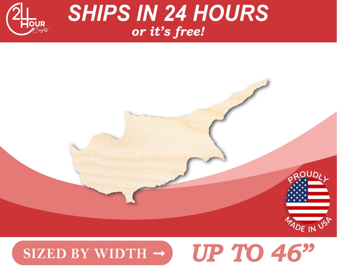 Unfinished Wooden Cyprus Shape - Country - Craft - From 1