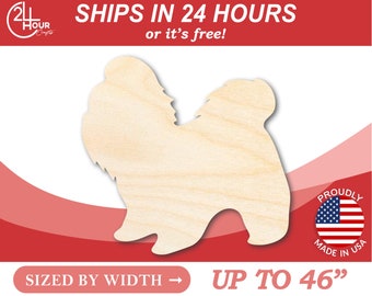 Unfertige hölzerne Shih Tzu Hundeform - Tier - Haustier - Handwerk - von 1 "bis zu 46" DIY