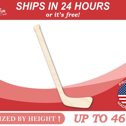 Unfinished Wooden Hockey Stick Shape Sporting Craft up Etsy