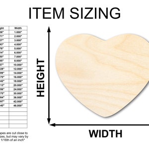 Unfinished Wood Marshmallow Heart Silhouette - Craft - up to 36" DIY