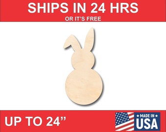 Rabbit Laser Cut Out Wood Shape Craft Supply \u2013 Woodcraft Cutout
