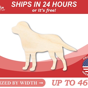 May include: A wooden cutout of a dog silhouette, sized by width up to 46 inches. The cutout is made in the USA and ships in 24 hours or it's free.