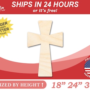 Bigger Better | Unfinished Wood Germanic Cross Shape | DIY Craft Cutout |