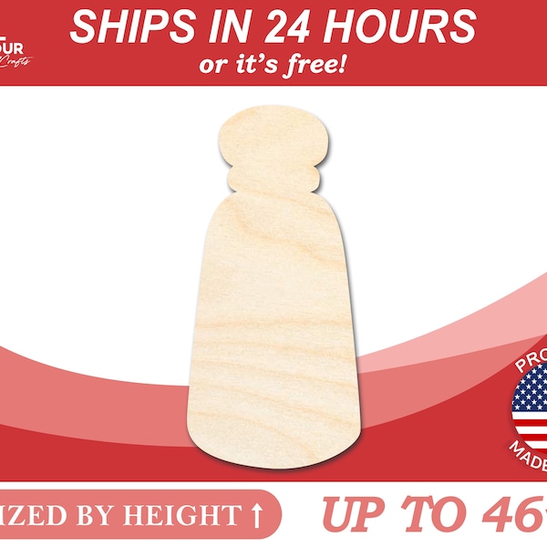 Unfertige hölzerne Salz- und Pfefferstreuerform - Handwerk - von 1 "bis zu 46"