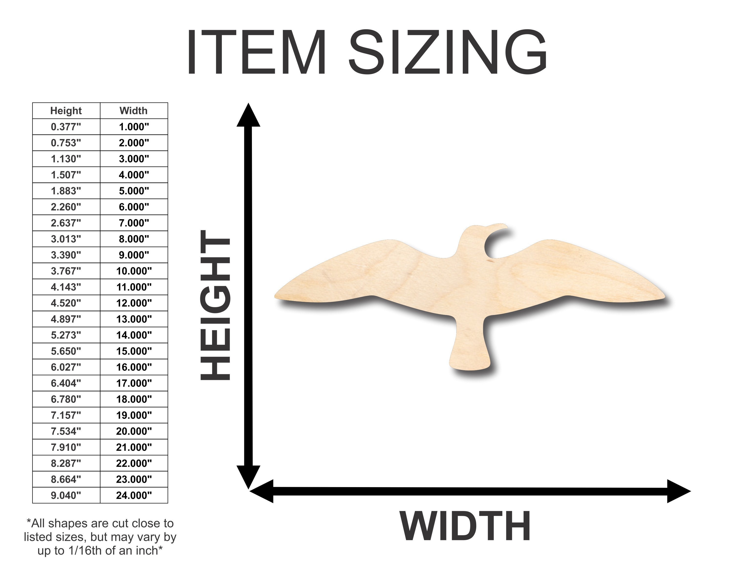 Forma de gaviota voladora de madera inacabada Animal Vida | Etsy