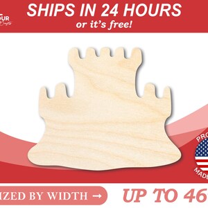 Unfinished Wooden Sandcastle Shape - Ocean - Beach - Nursery - Craft - from 1&quot; up to 46&quot;  DIY
