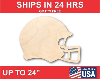 Unfinished Wooden Football Helmet Shape -  DIY Helmet - Craft - up to 24"