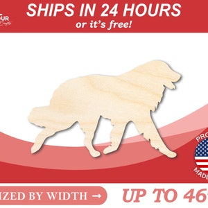 Unfinished Wooden Great Pyrenees Dog Silhoutte - Craft- from 1&quot; up to 46&quot; DIY