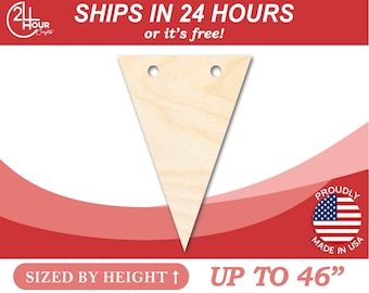 Unfinished Wooden Rope Sign Banner Plaque Shape - Craft - from 1" up to 46" DIY