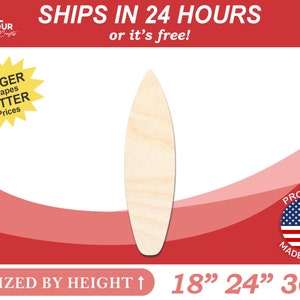 Bigger Better | Unfinished Wood Surfboard Shape | DIY Craft Cutout |