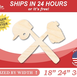 Bigger Better | Unfinished Wood Baseball Shape | DIY Craft Cutout |