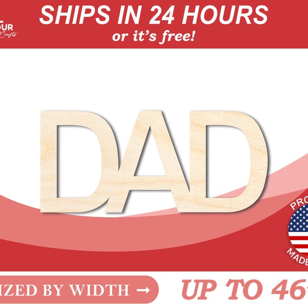 Dad Only Unfinished Wooden Cutout DIY handmade Craft