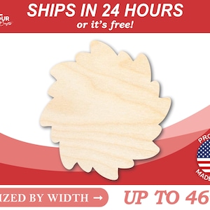 Unfinished Wooden Sun Star Shape - Craft - from 1&quot; up to 46&quot; DIY