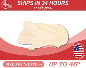 Unfinished Wooden Guinea Pig Shape - Animal - Pet - Craft - from 1" up to 46"  DIY